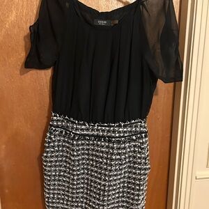 Guess Black and White Dress